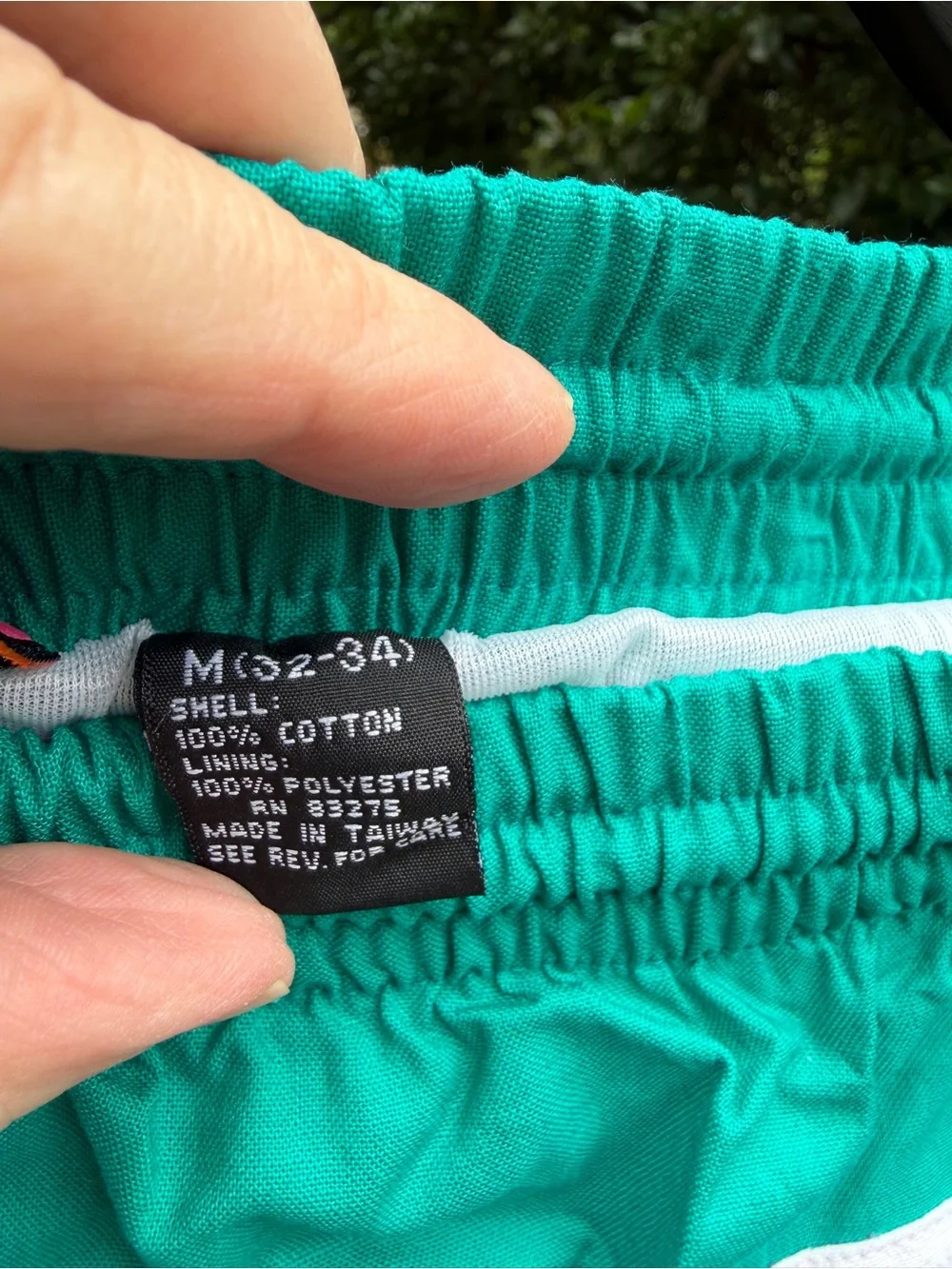 NOS vintage pipeline, surf trunks shorts teal, pink, purple Men's MED NWT